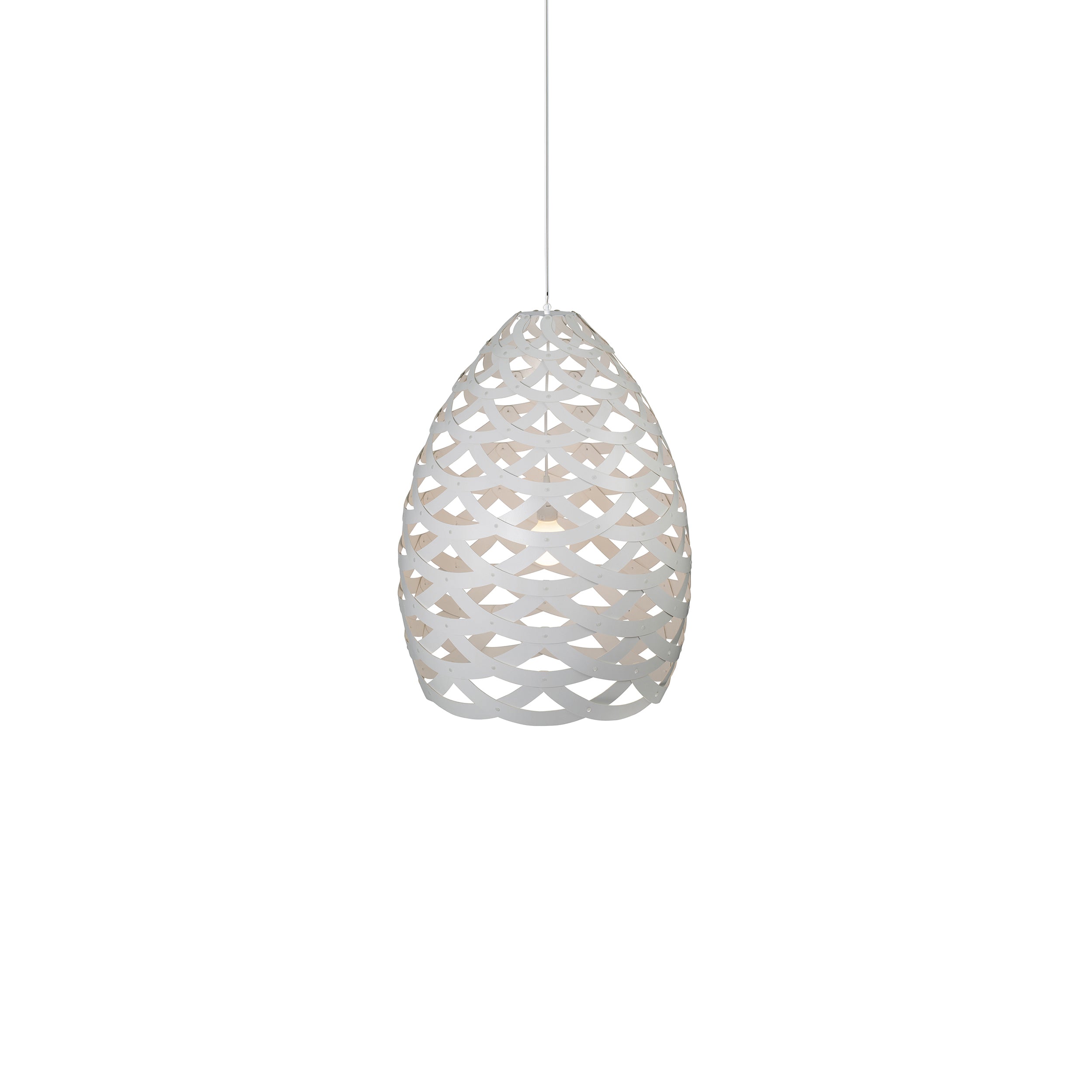 Tūī Pendant Light: Small + White + White