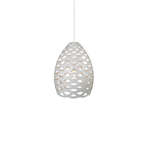 Tūī Pendant Light: Small + White + White