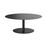 Odette Round Coffee Table: Extra Large + Low + Black Metal