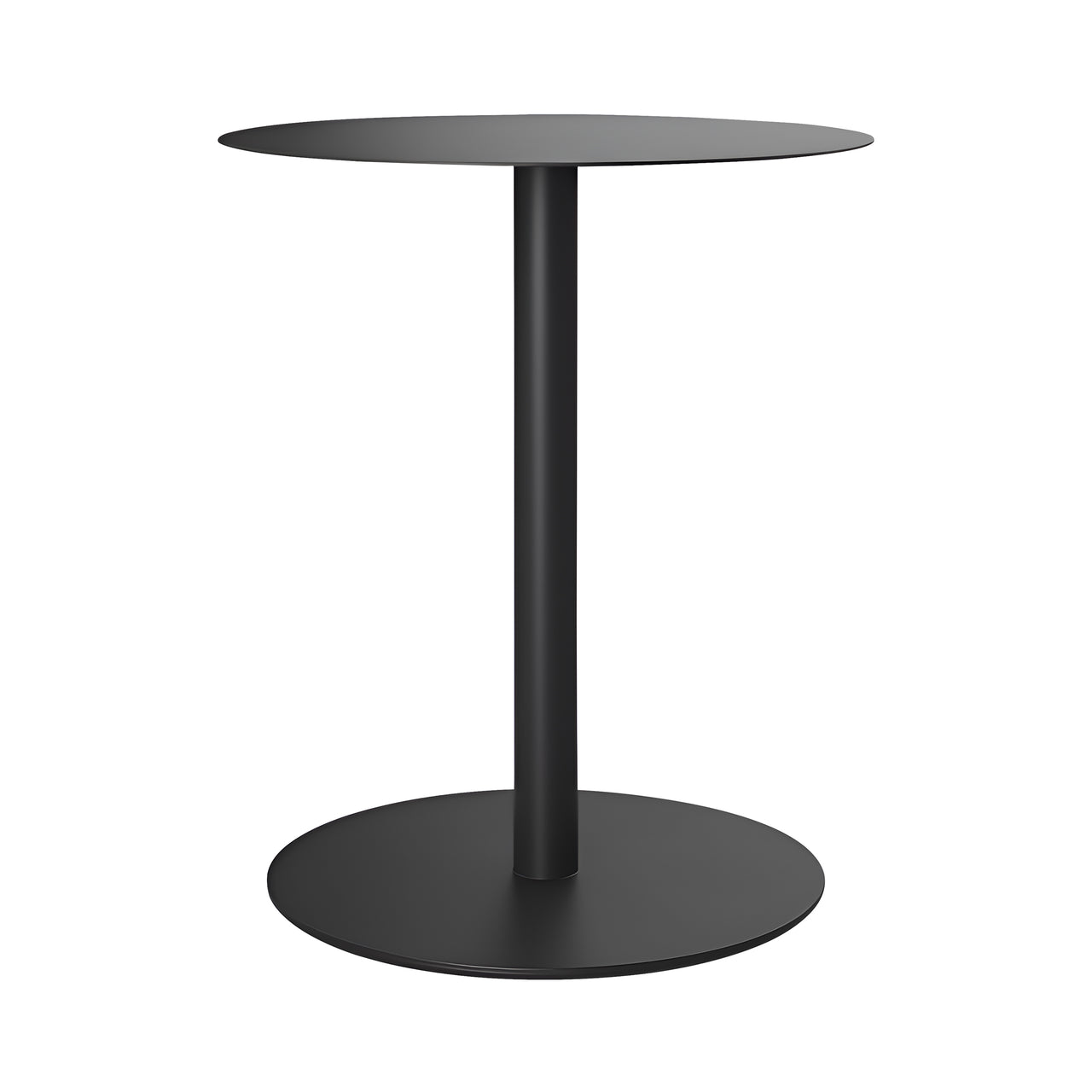 Odette Round Coffee Table: Small + High + Black Metal