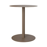 Odette Round Coffee Table: Small + High + Pale Brown Metal