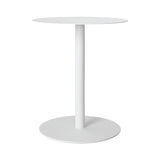 Odette Round Coffee Table: Small + High + White Metal