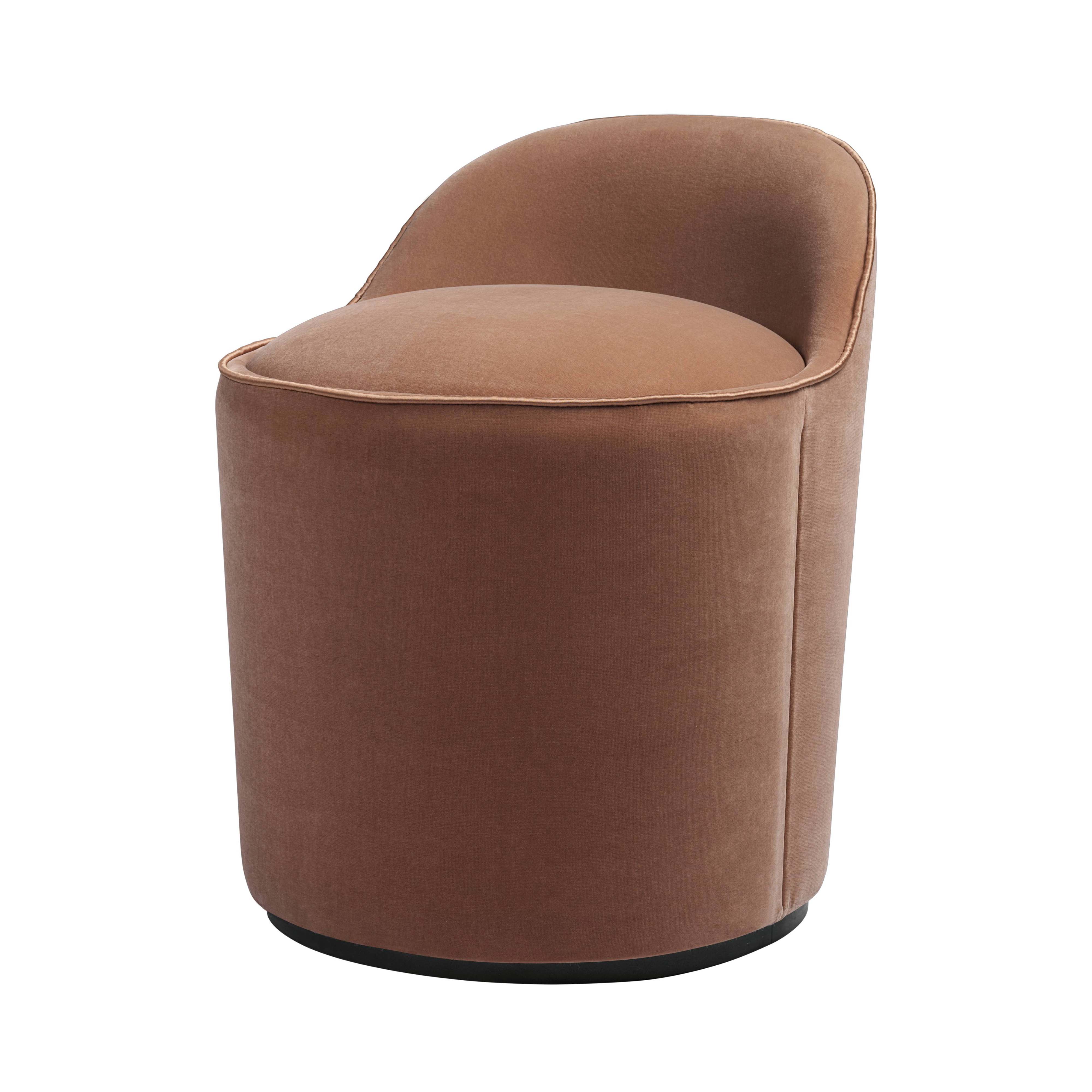 Tail Dining Chair: Low Back + Fully Upholstered + Black Semi Matt
