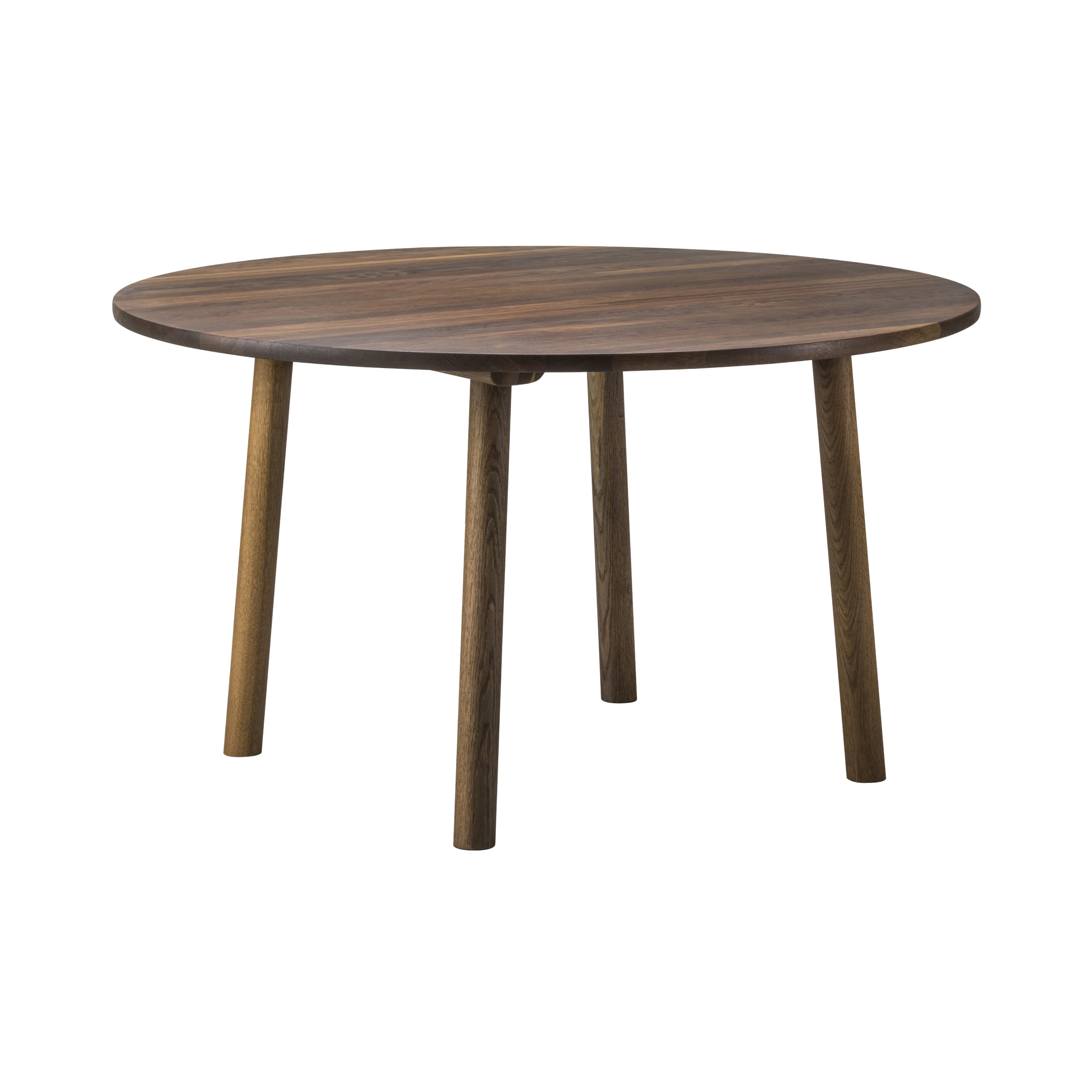 Taro Dining Table: Round + Smoked Oiled Oak