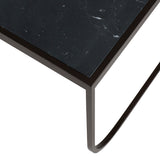 Tati Coffee Table: Square + Glass Top + High