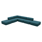 Cube Modular Sofa: Configuration 6 + Chenille Teal