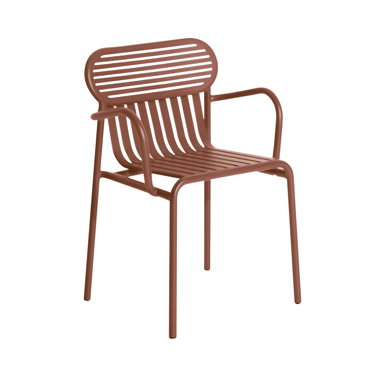 Week-End Stacking Armchair: Set of 2 + Terracotta + Without Cushion