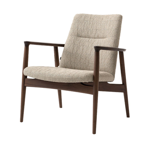 Seion Lounge Chair: Seat + Back Upholstered + Walnut