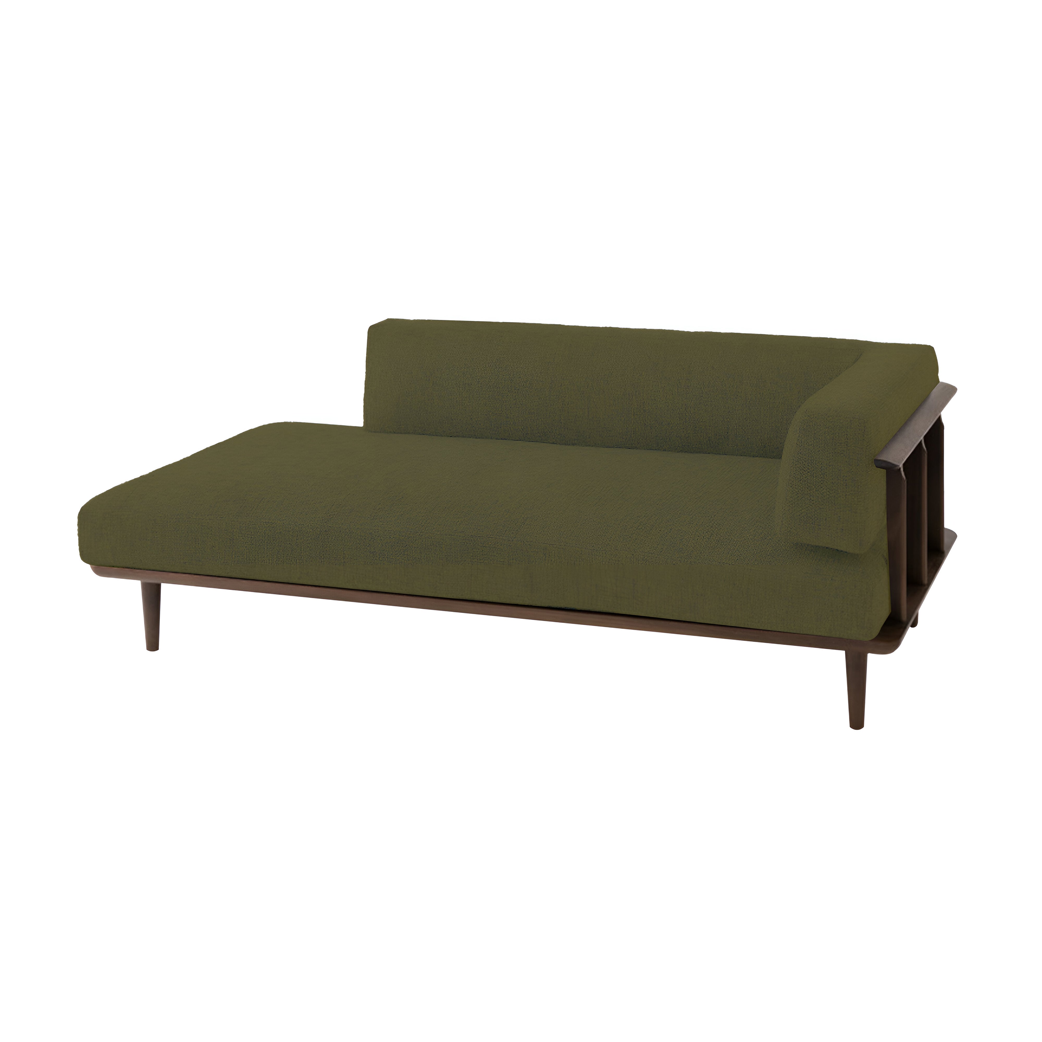 Seion Couch: Right + Walnut