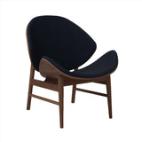 The Orange Lounge Chair: Seat + Back Upholstered + Smoked Oak