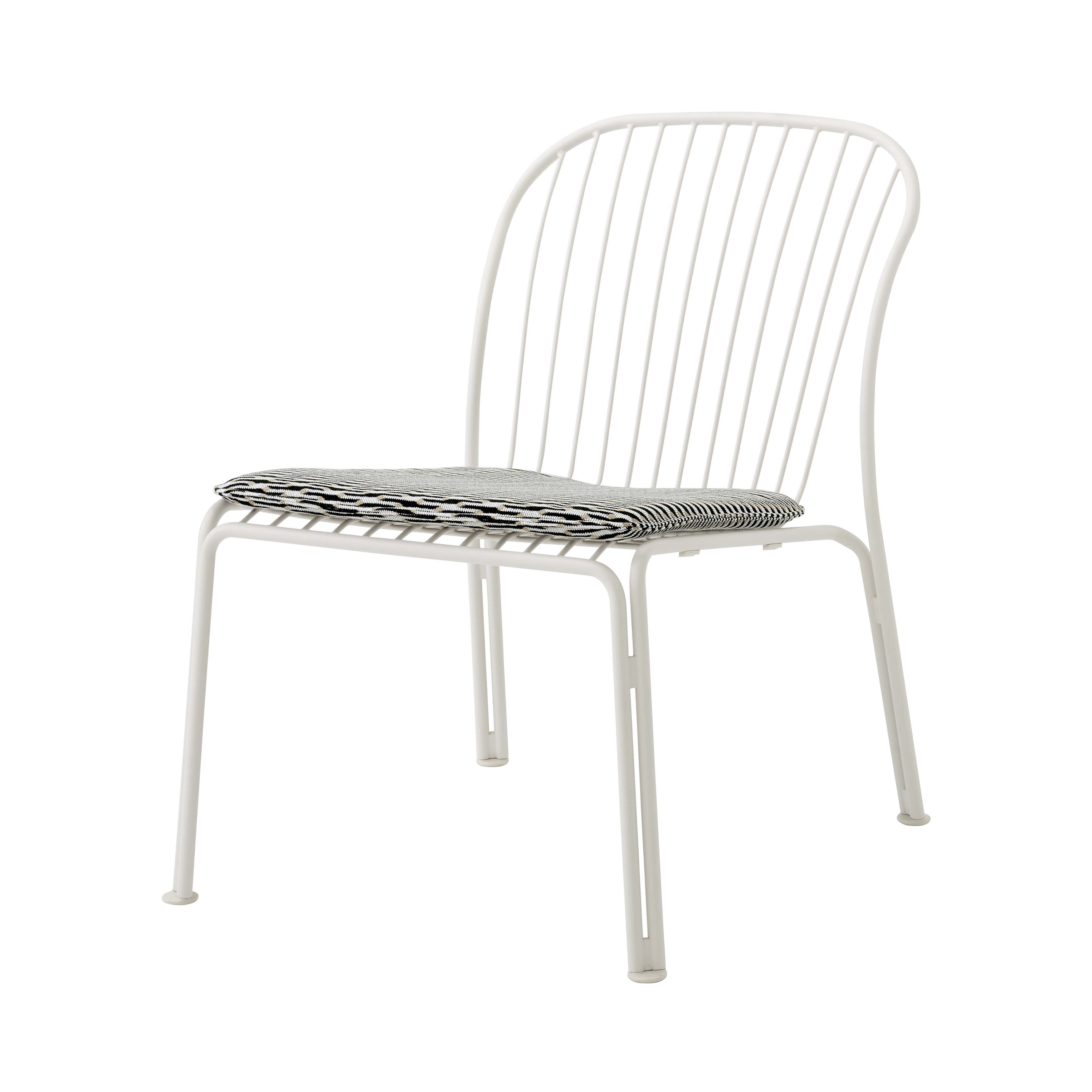 Thorvald SC100 Lounge Chair with Seatpad: Outdoor + Ivory + Marquetry Bora