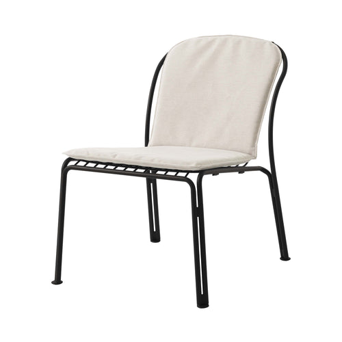 Thorvald SC100 Outdoor Lounge Side Chair with Cushion: Set of 2 + Warm Black +  Heritage Papyrus