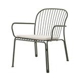 Thorvald SC101 Lounge Armchair with Seatpad: Outdoor + Bronze Green + Heritage Papyrus