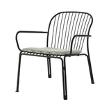 Thorvald SC101 Lounge Armchair with Seatpad: Outdoor + Warm Black + Marquetry Bora 