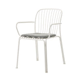Thorvald SC95 Armchair with Seatpad: Outdoor + Ivory + Marquetry Bora 
