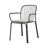 Thorvald SC95 Armchair with Seatpad: Outdoor + Warm Black + Marquetry Bora