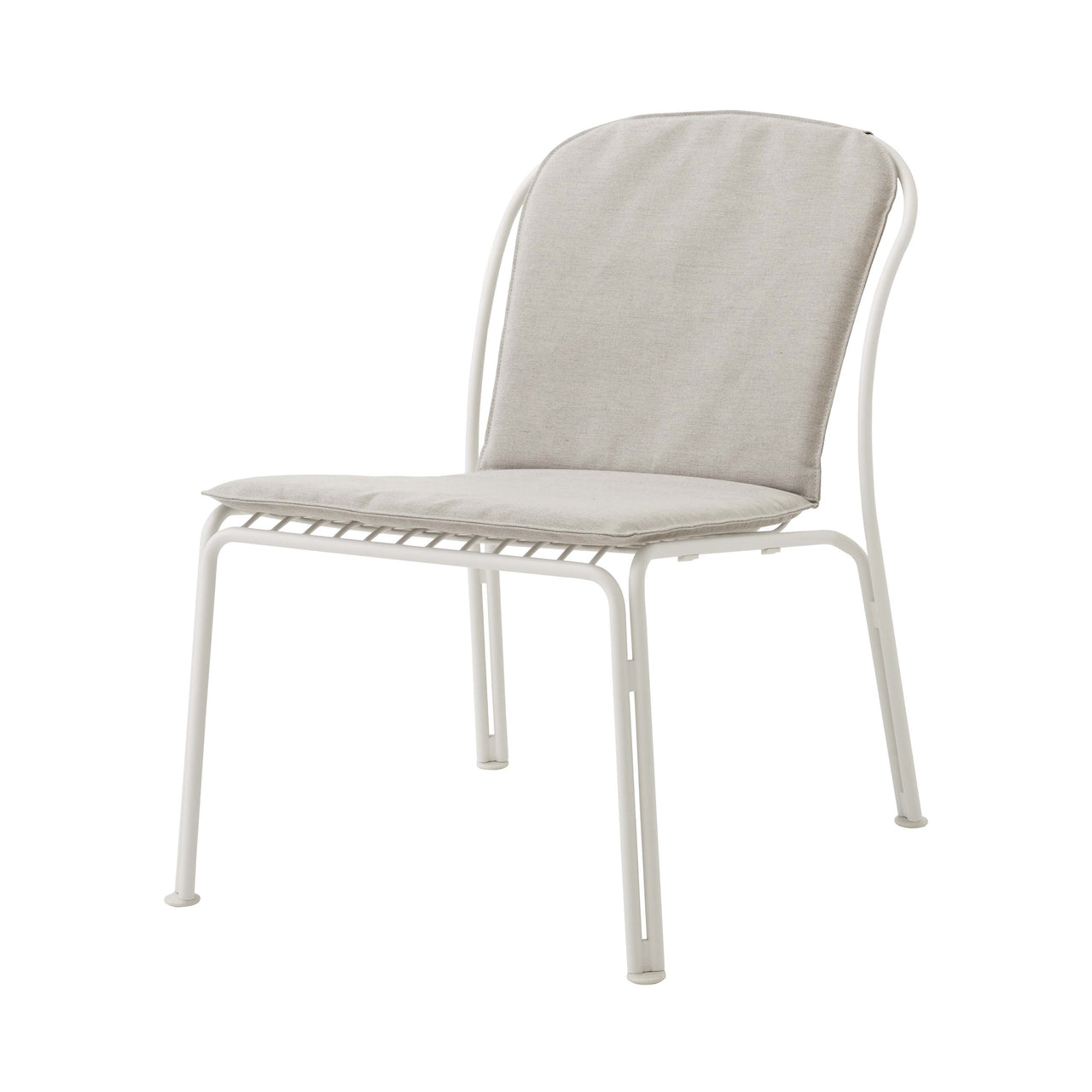 Thorvald SC100 Outdoor Lounge Side Chair with Cushion: Set of 2 + Ivory + Heritage Papyrus