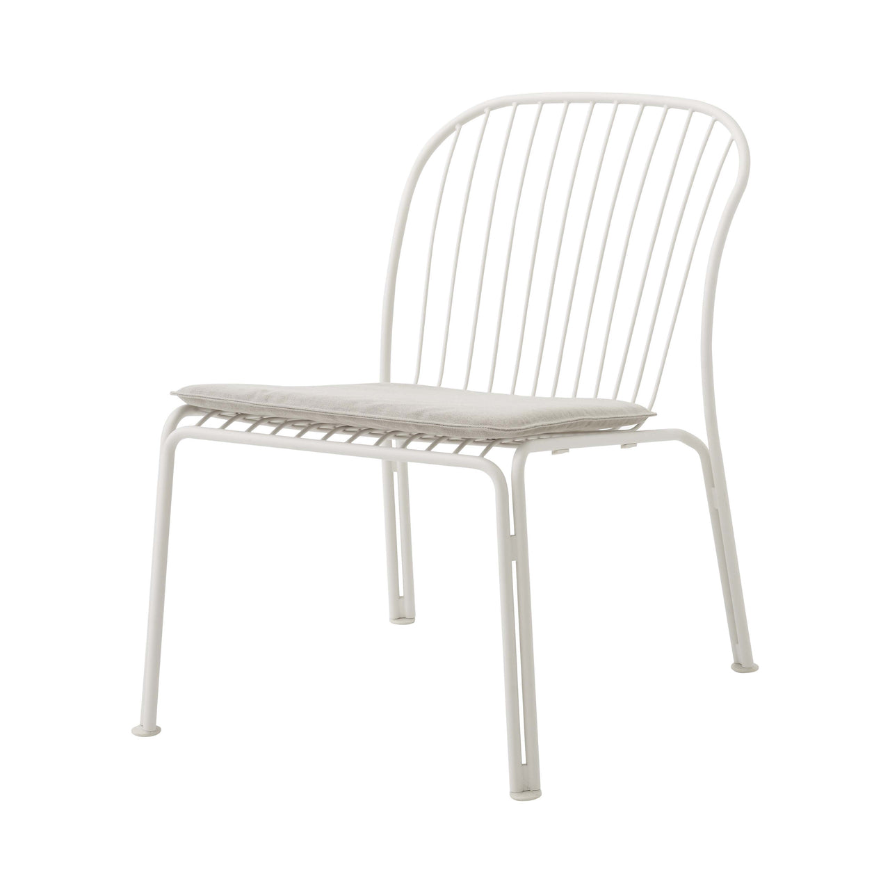 Thorvald SC100 Outdoor Lounge Side Chair with Seatpad: Set of 2 + Ivory + Heritage Papyrus