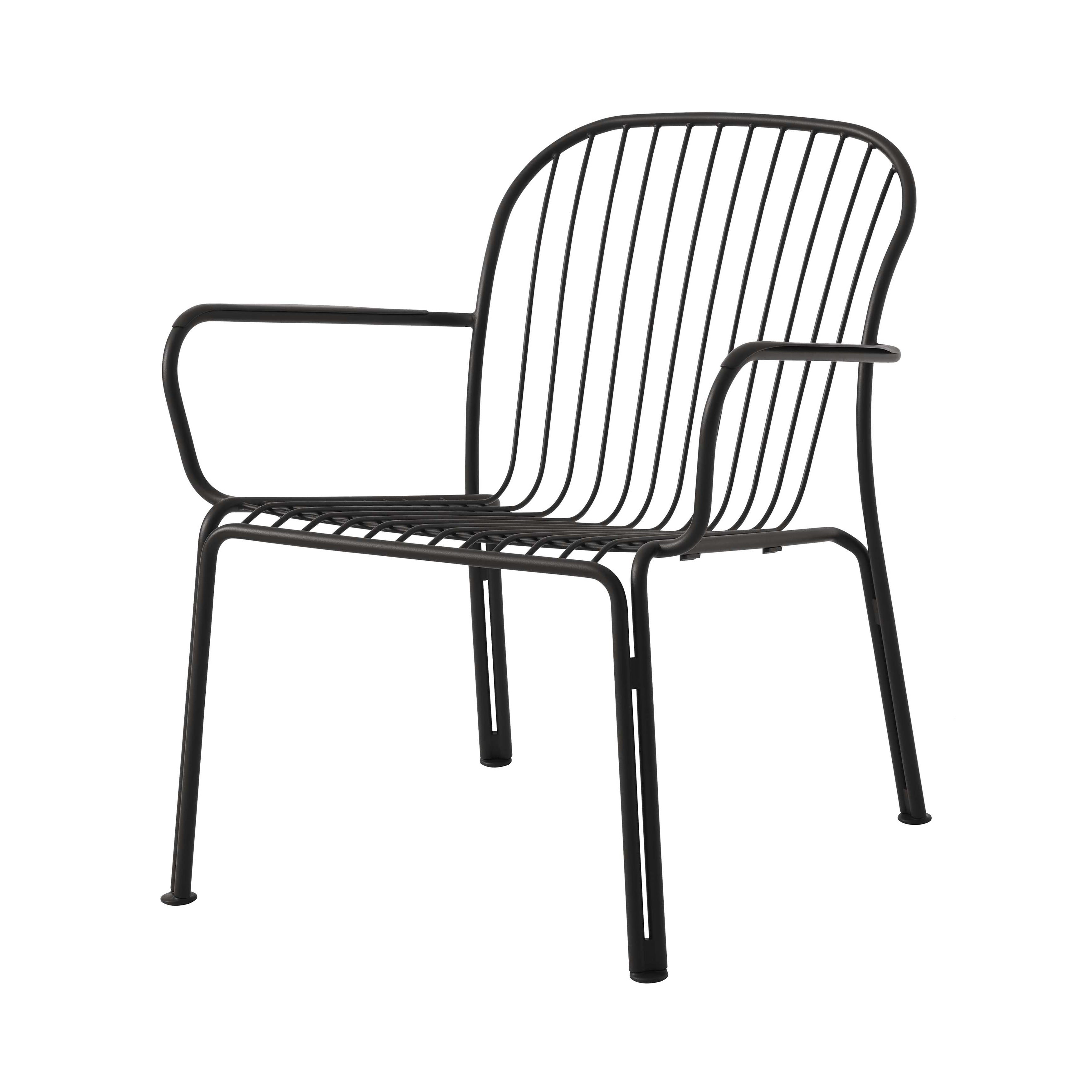 Thorvald SC101 Outdoor Lounge Armchair: Set of 2 + Warm Black