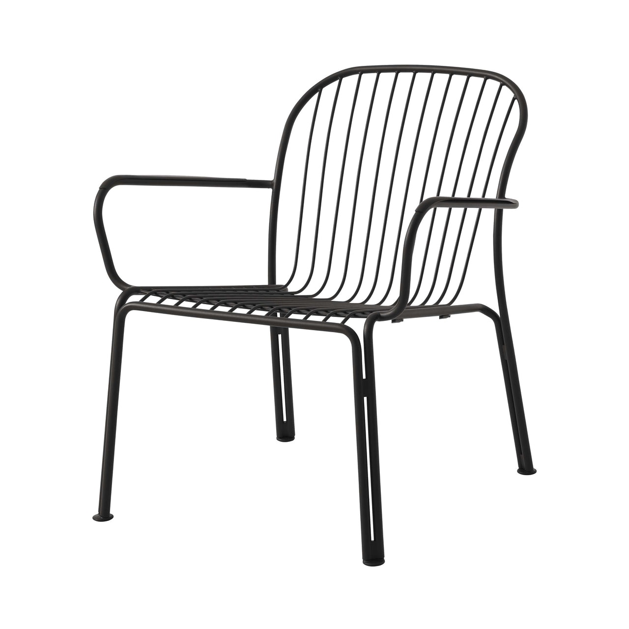 Thorvald SC101 Outdoor Lounge Armchair: Set of 2 + Warm Black