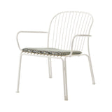 Thorvald SC101 Outdoor Lounge Armchair with Seatpad: Set of 2 + Ivory White + Marquetry Bora