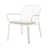 Thorvald SC101 Outdoor Lounge Armchair with Seatpad: Set of 2 + Ivory White + Heritage Papyrus