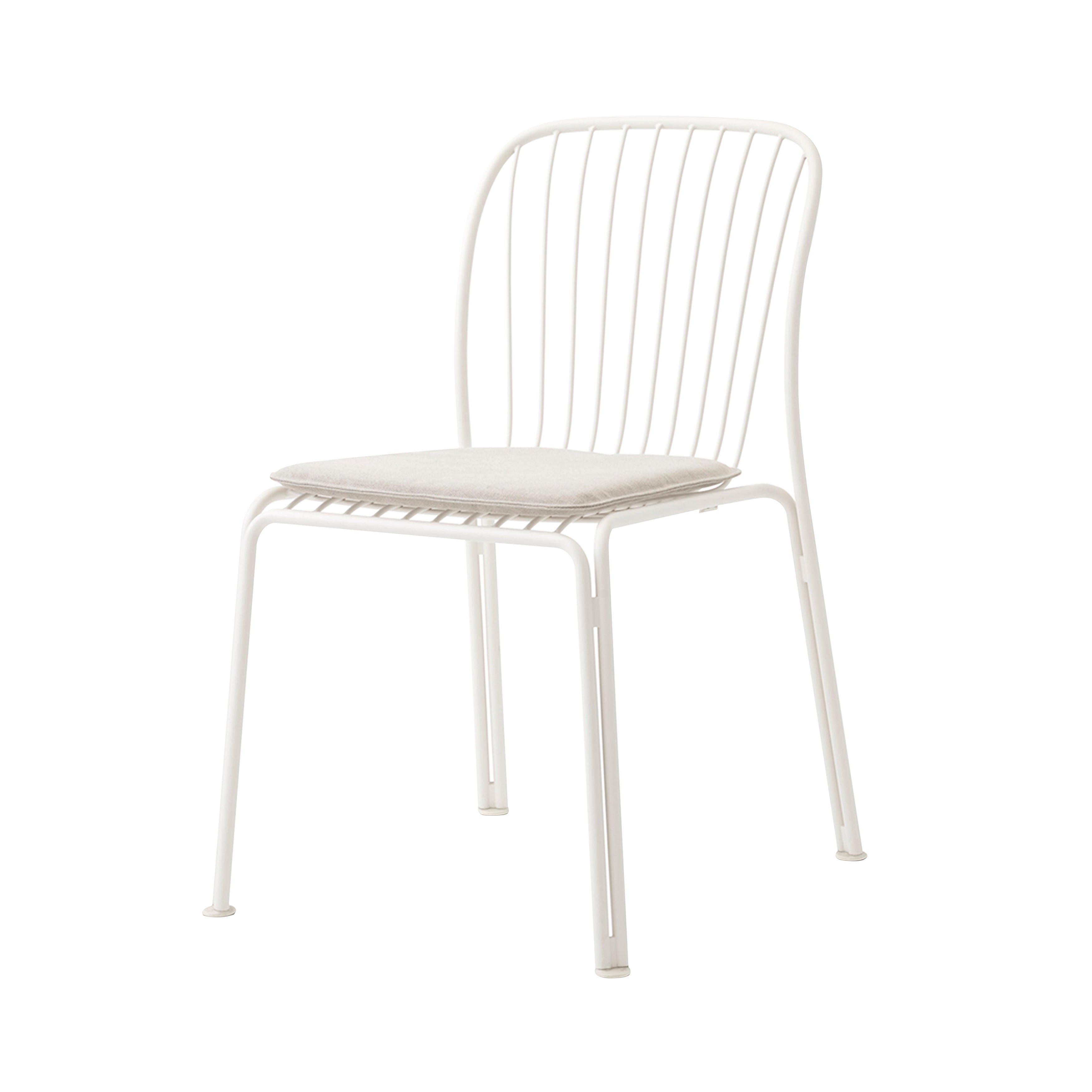 Thorvald SC94 Side Chair with Seatpad: Outdoor + Ivory + Heritage Papyrus