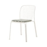 Thorvald SC94 Side Chair with Seatpad: Outdoor + Ivory + Marquetry Bora