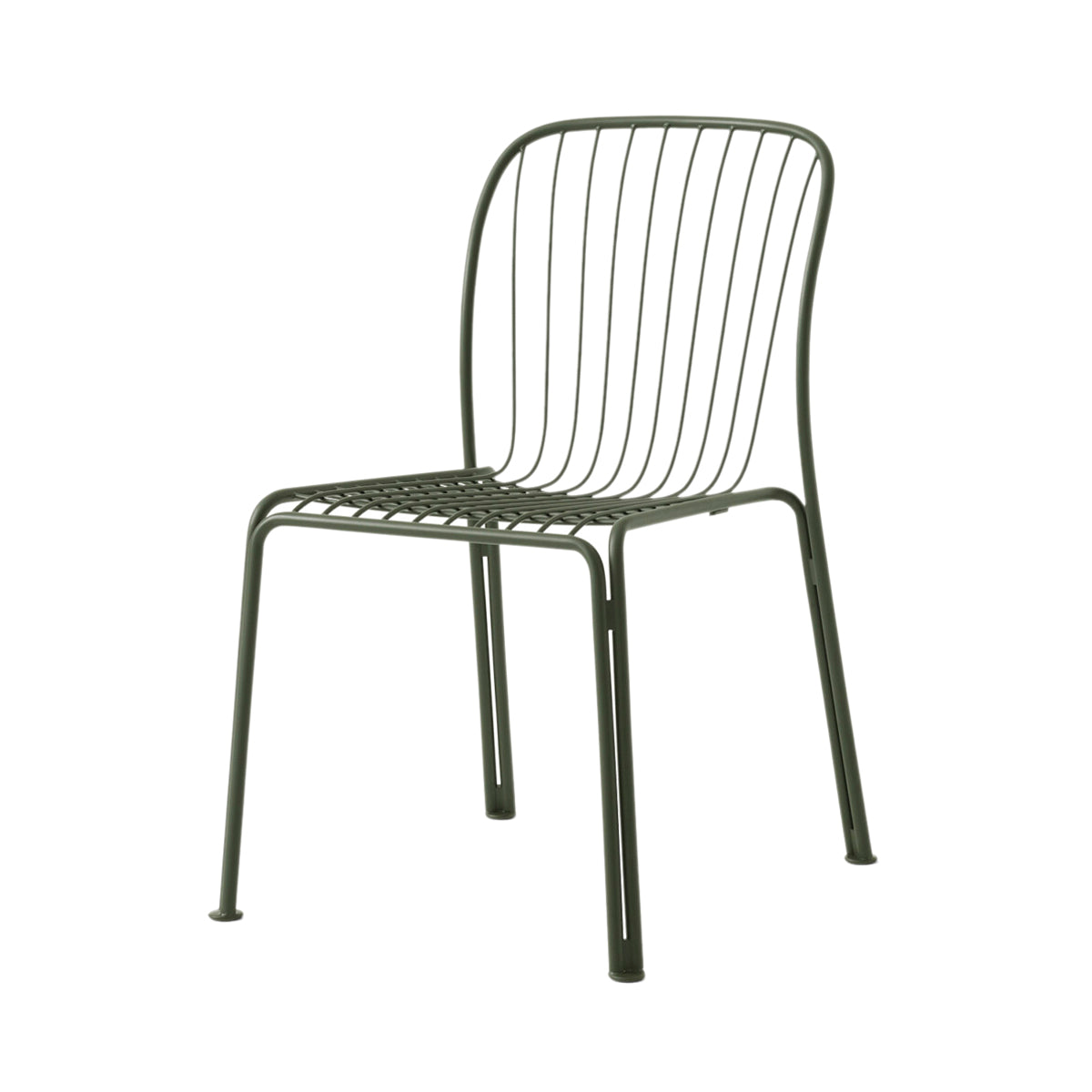 Thorvald SC94 Stacking Outdoor Side Chair: Set of 2 + Bronze Green