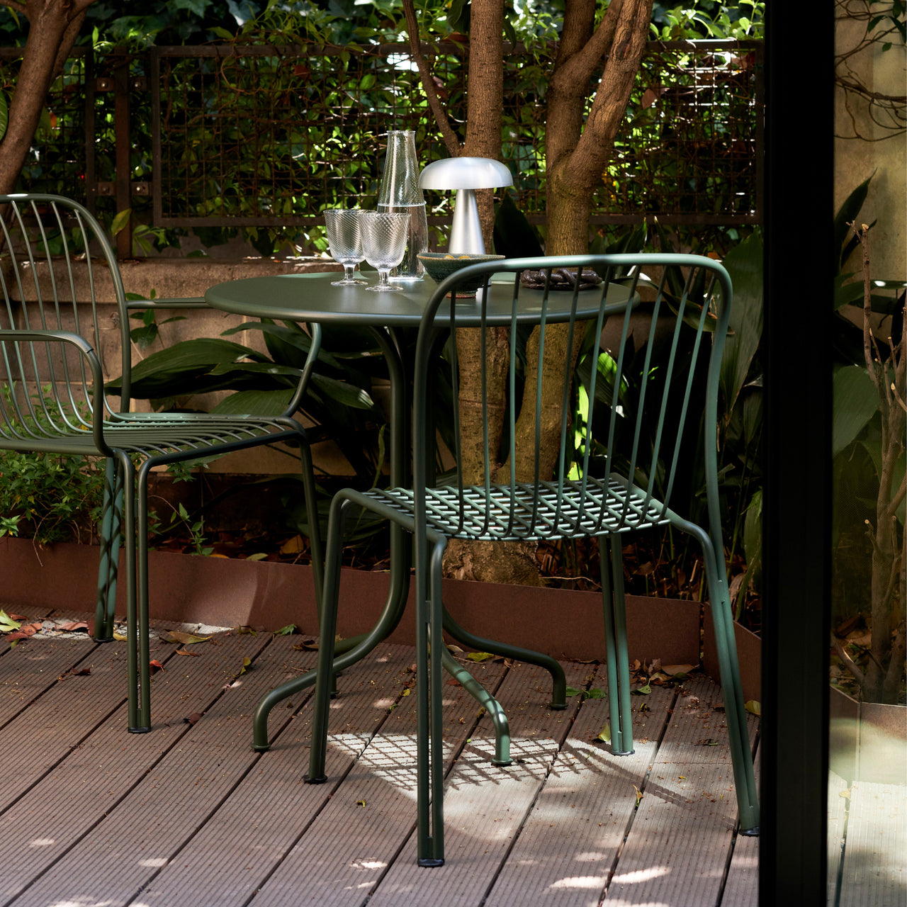 Thorvald SC94 Stacking Outdoor Side Chair with Cushion: Set of 2 + LS