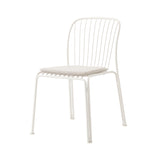 Thorvald SC94 Stacking Outdoor Side Chair with Seatpad: Set of 2 + Ivory + Heritage Papyrus