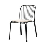 Thorvald SC94 Side Chair with Seatpad: Outdoor + Warm Black + Heritage Papyrus 