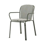 Thorvald SC95 Stacking Outdoor Armchair with Cushion: Set of 2 + Bronze Green + Marquetry Bora