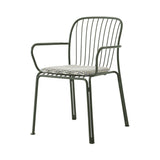 Thorvald SC95 Stacking Outdoor Armchair with Seatpad: Set of 2 + Bronze Green + Marquetry Bora