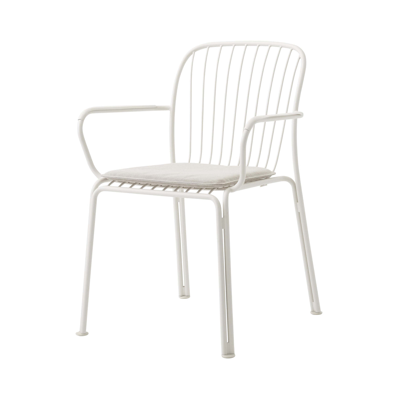 Thorvald SC95 Stacking Outdoor Armchair with Seatpad: Set of 2 + Ivory + Heritage Papyrus