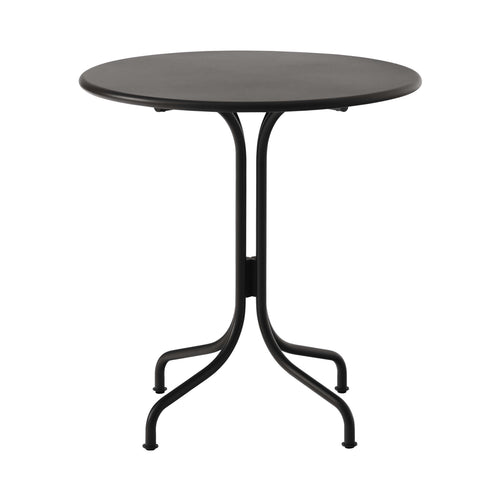 Thorvald SC96 + SC97 Outdoor Cafe Table: Round + Warm Black