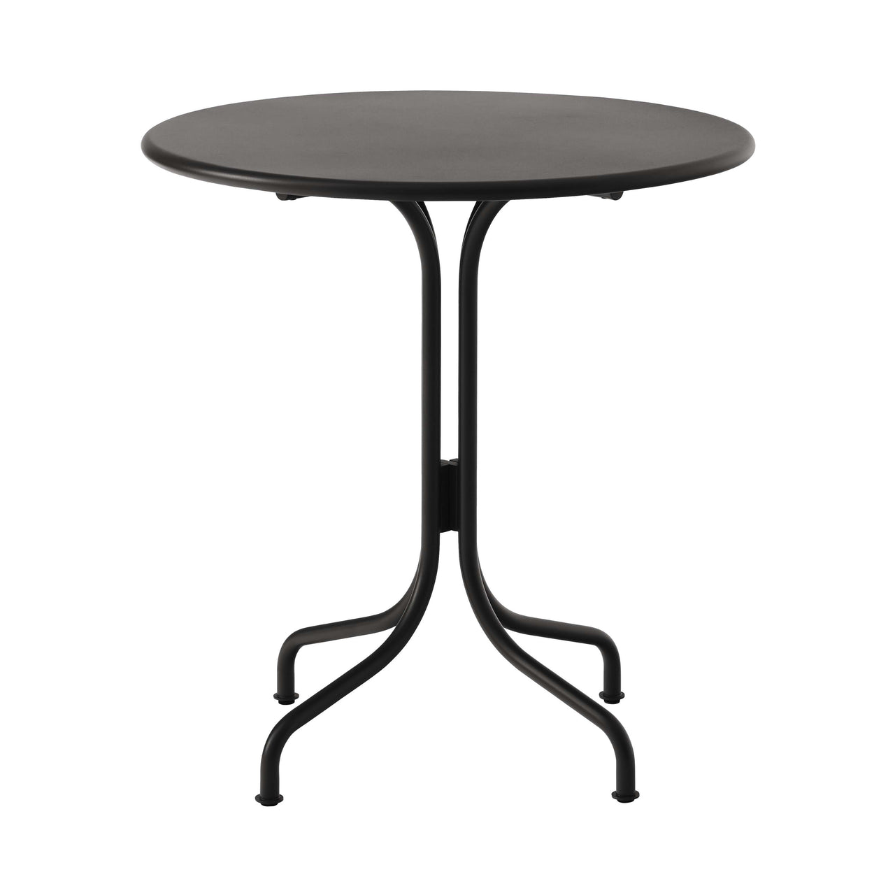 Thorvald SC96 + SC97 Outdoor Cafe Table: Round + Warm Black