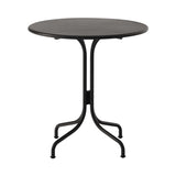 Thorvald SC96 + SC97 Outdoor Cafe Table: Round + Warm Black