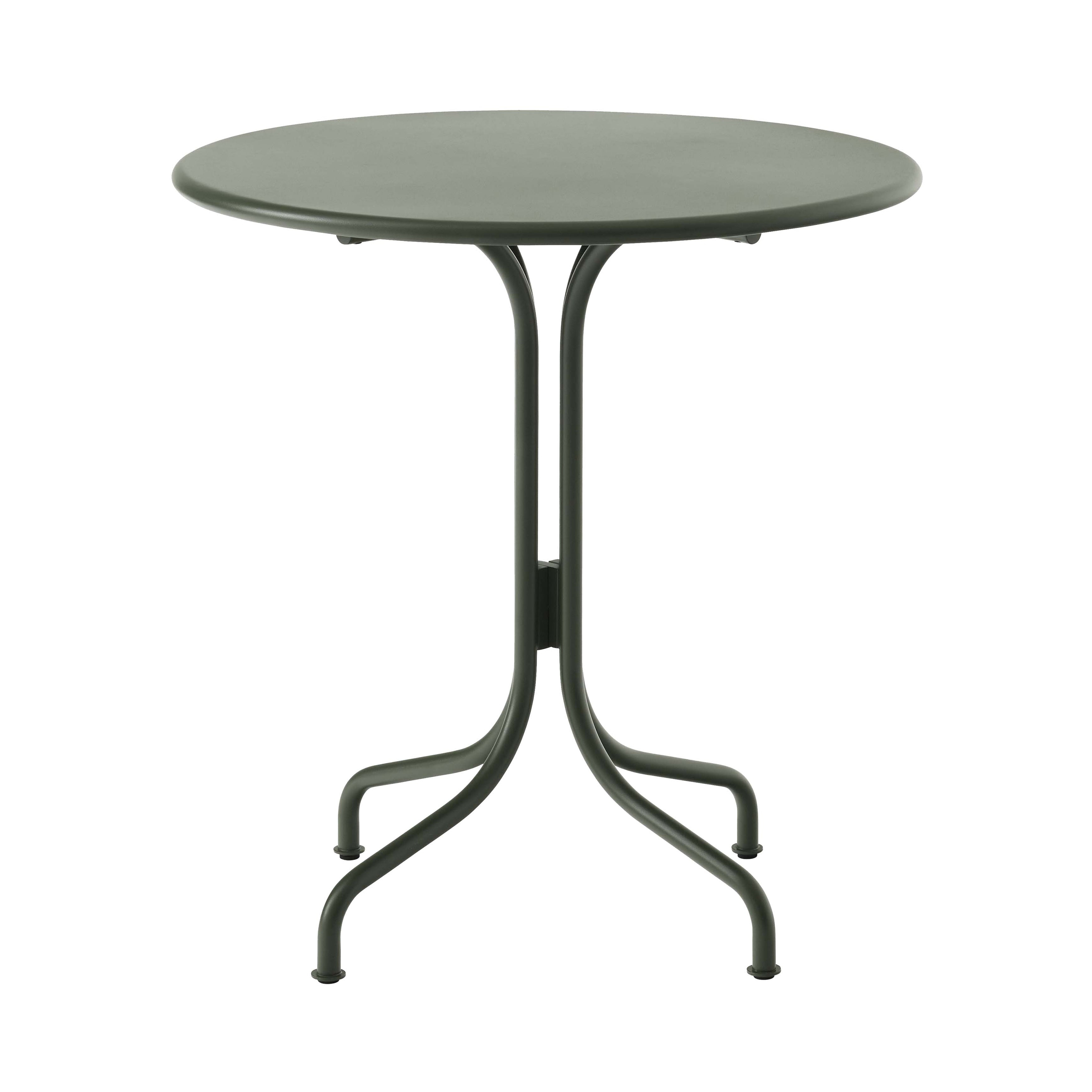 Thorvald SC96 + SC97 Outdoor Cafe Table: Round + Bronze Green
