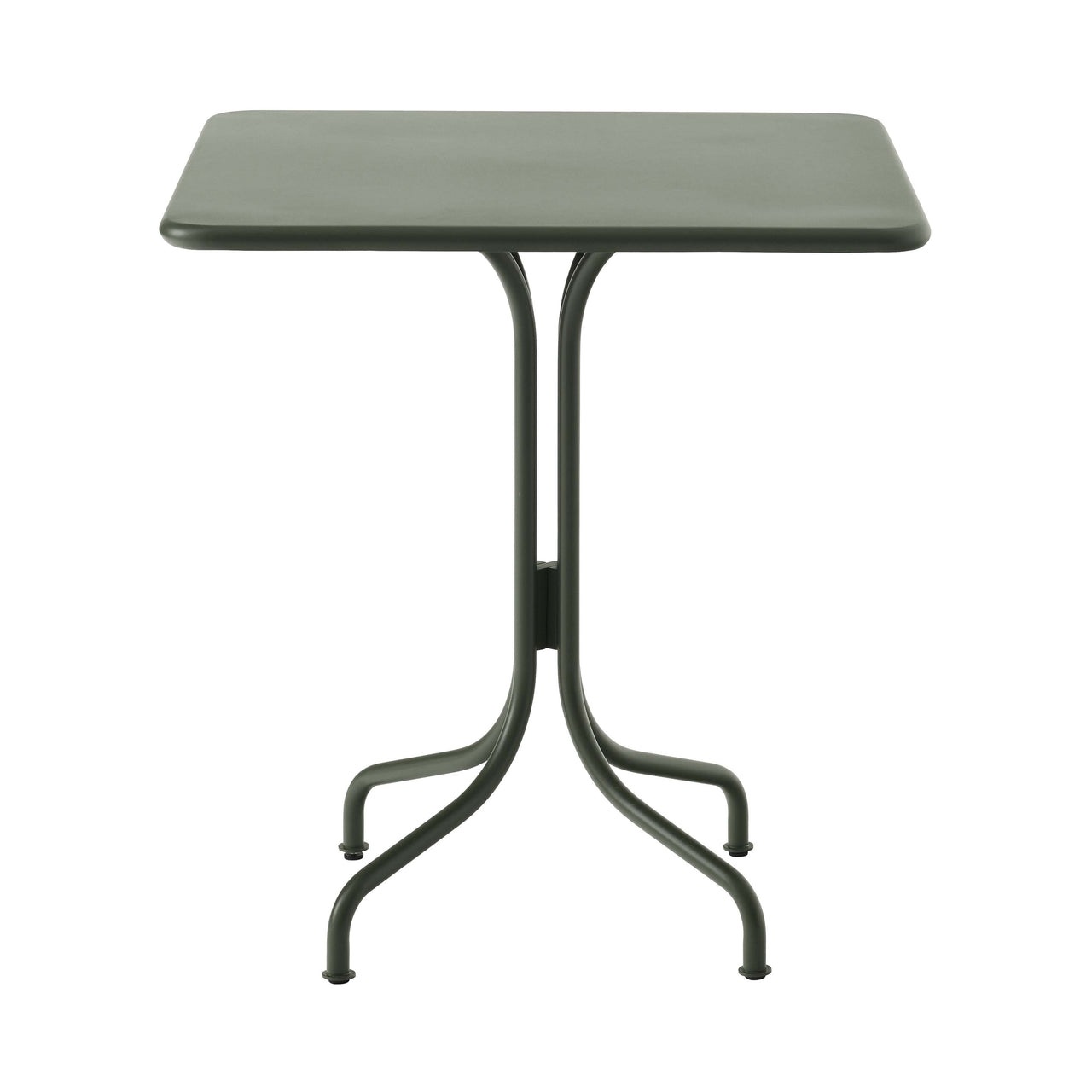 Thorvald SC96 + SC97 Outdoor Cafe Table: Square + Bronze Green