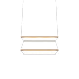 Tier 100 Vertical Pendant Light: 2V + Anodized Gold + Emerald