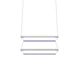 Tier 100 Vertical Pendant Light: 2V + Anodized Silver + Sapphire