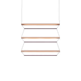 Tier 100 Vertical Pendant Light: 3V + Anodized Copper + Amethyst