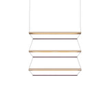 Tier 100 Vertical Pendant Light: 3V + Anodized Gold + Amethyst