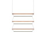 Tier 100 Vertical Pendant Light: 3V + Anodized Copper + Emerald