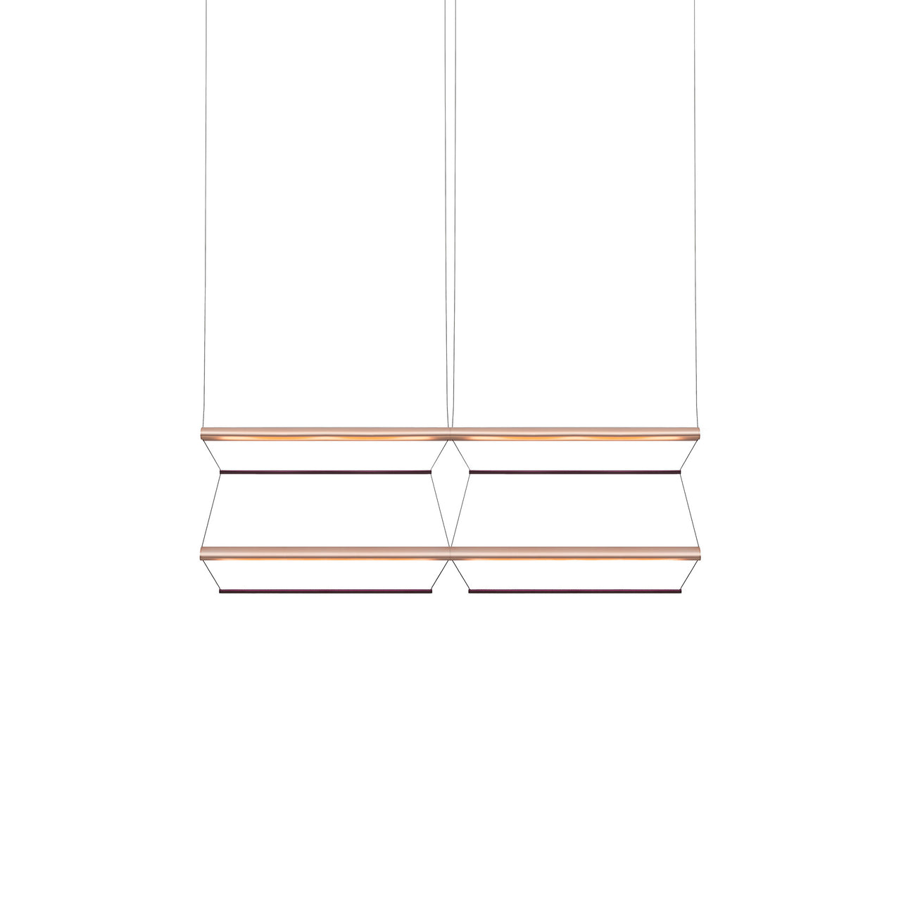 Tier Grid Pendant Light: 100 + 2H2V + Anodized Copper + Amethyst