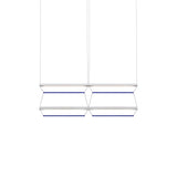 Tier Grid Pendant Light: 100 + 2H2V + Anodized Silver + Sapphire