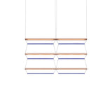 Tier Grid Pendant Light: 100 + 2H3V + Anodized Copper + Sapphire