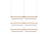 Tier Grid Pendant Light: 100 + 2H3V + Anodized Gold + Amethyst