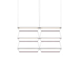 Tier Grid Pendant Light: 100 + 2H3V + Anodized Silver + Amethyst